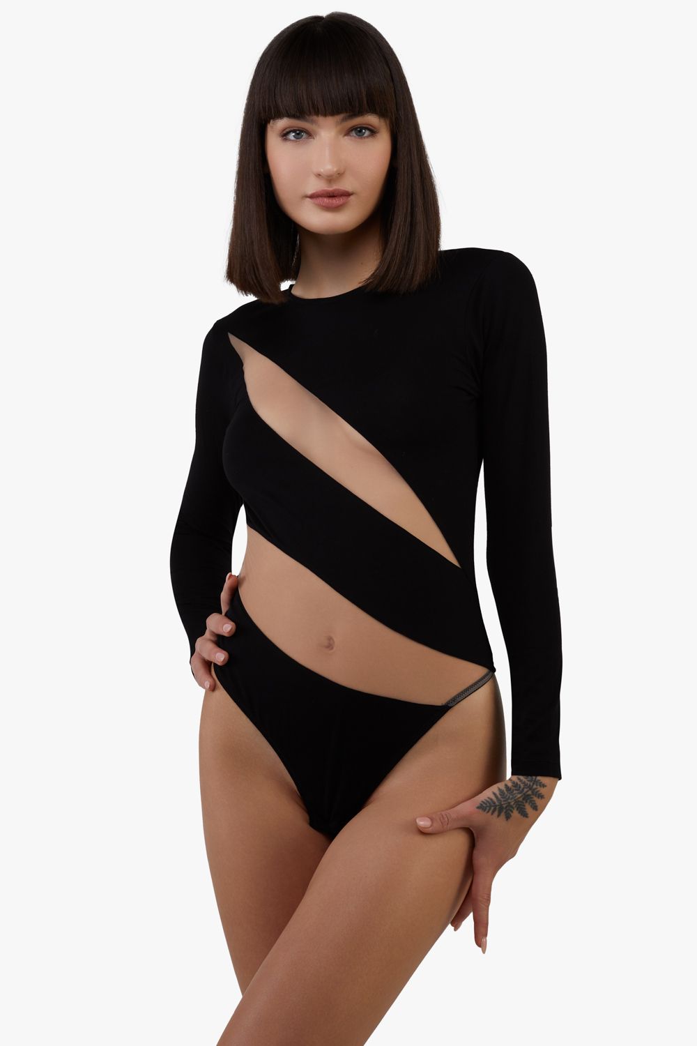 Wolf & Whistle Jasi Sheer Panelled Thong Body