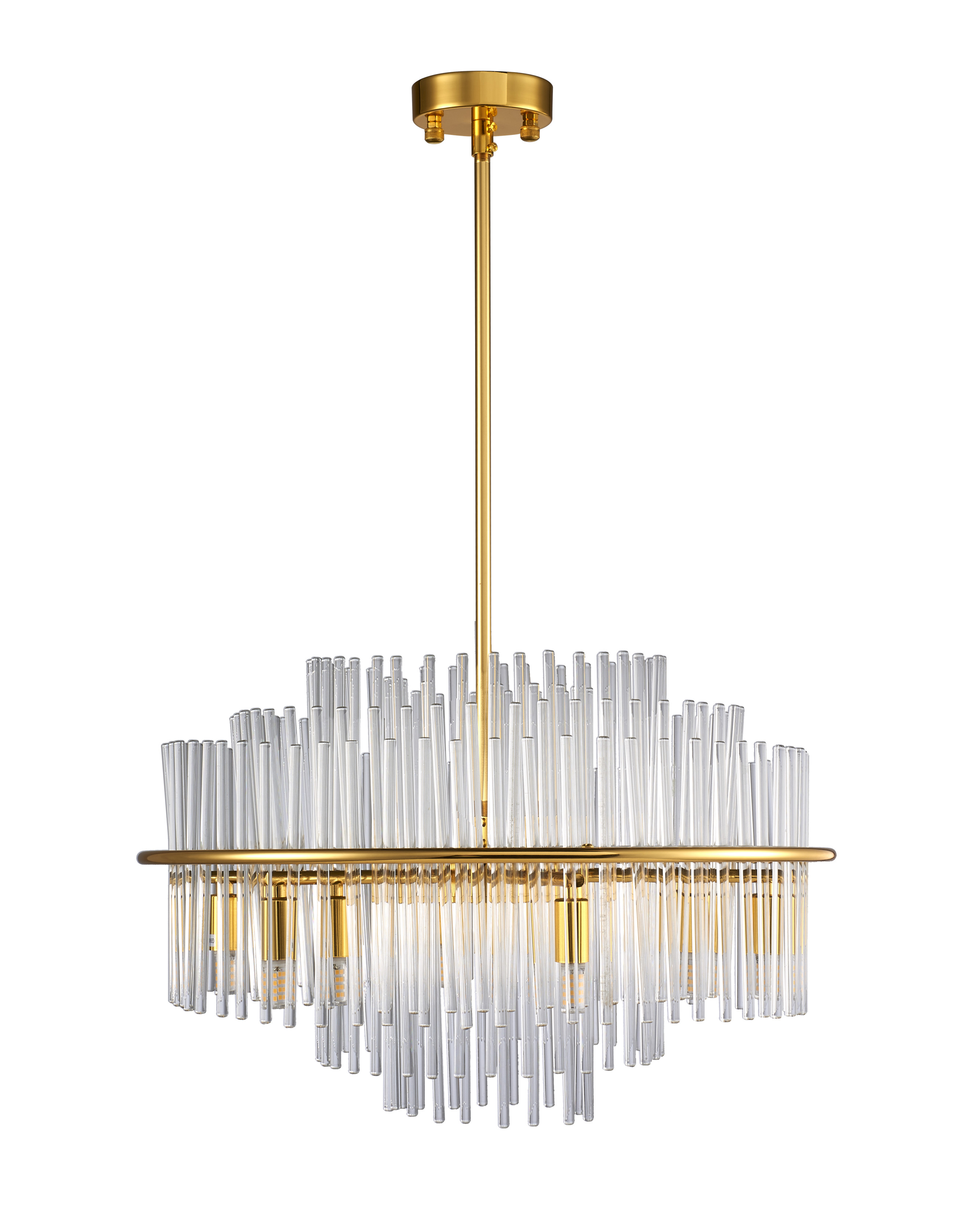 Lampa wisząca LUXORIA złota 50-35 cm