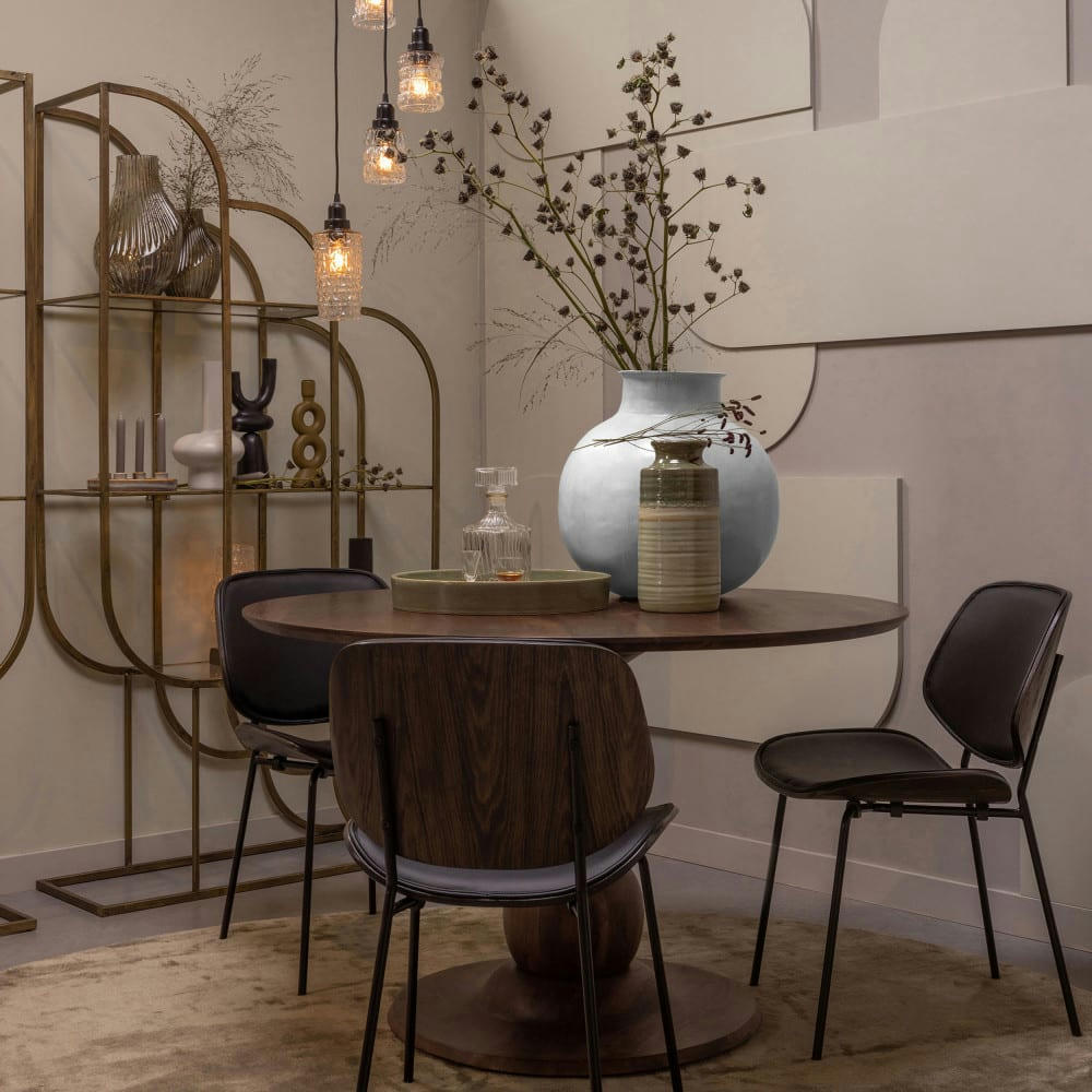 VICING - Vase en métal blanc cassé