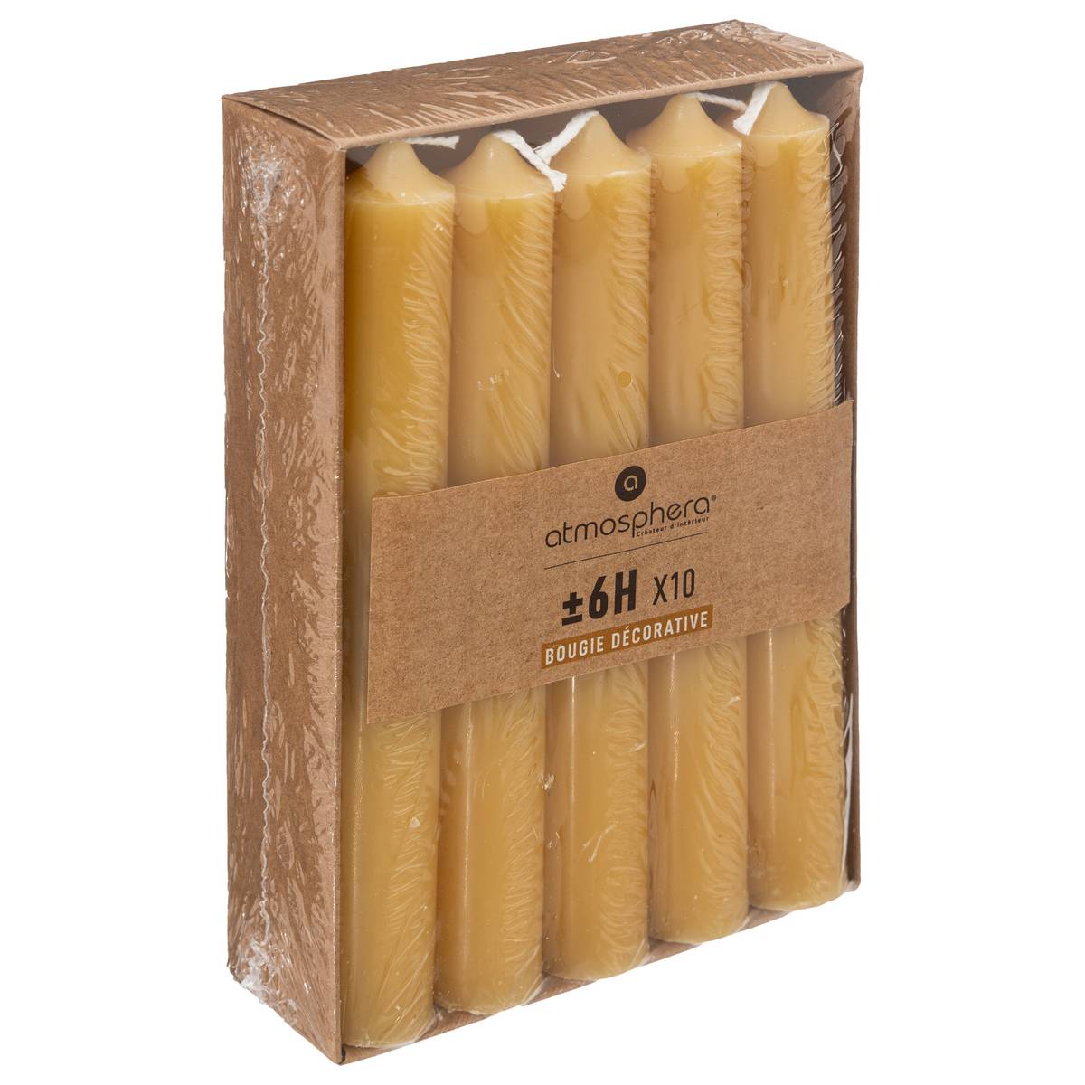 Set of 10 candlesticks Yellow, 45g