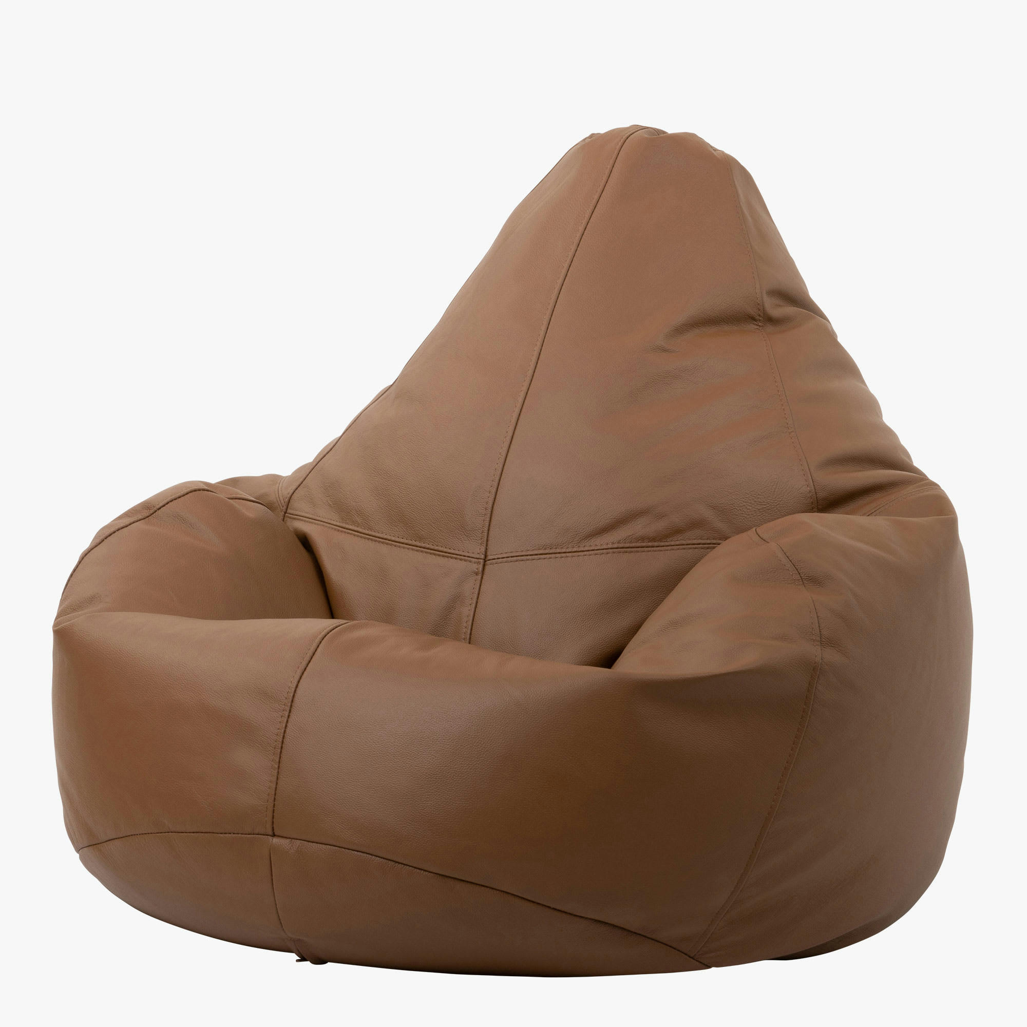 - Pouf inclinable cuir marron chocolat