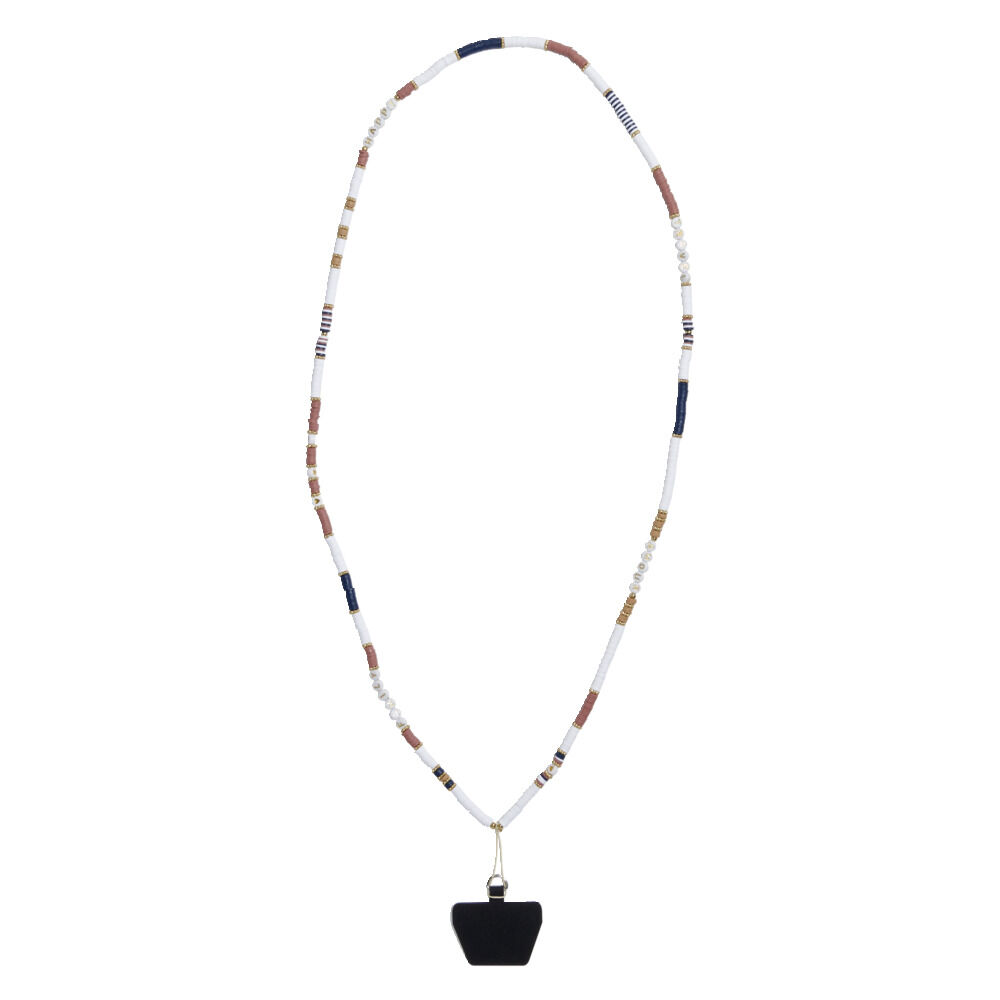 Bijou chaÎne de téléphone perles en plastique multicolore L120cm
