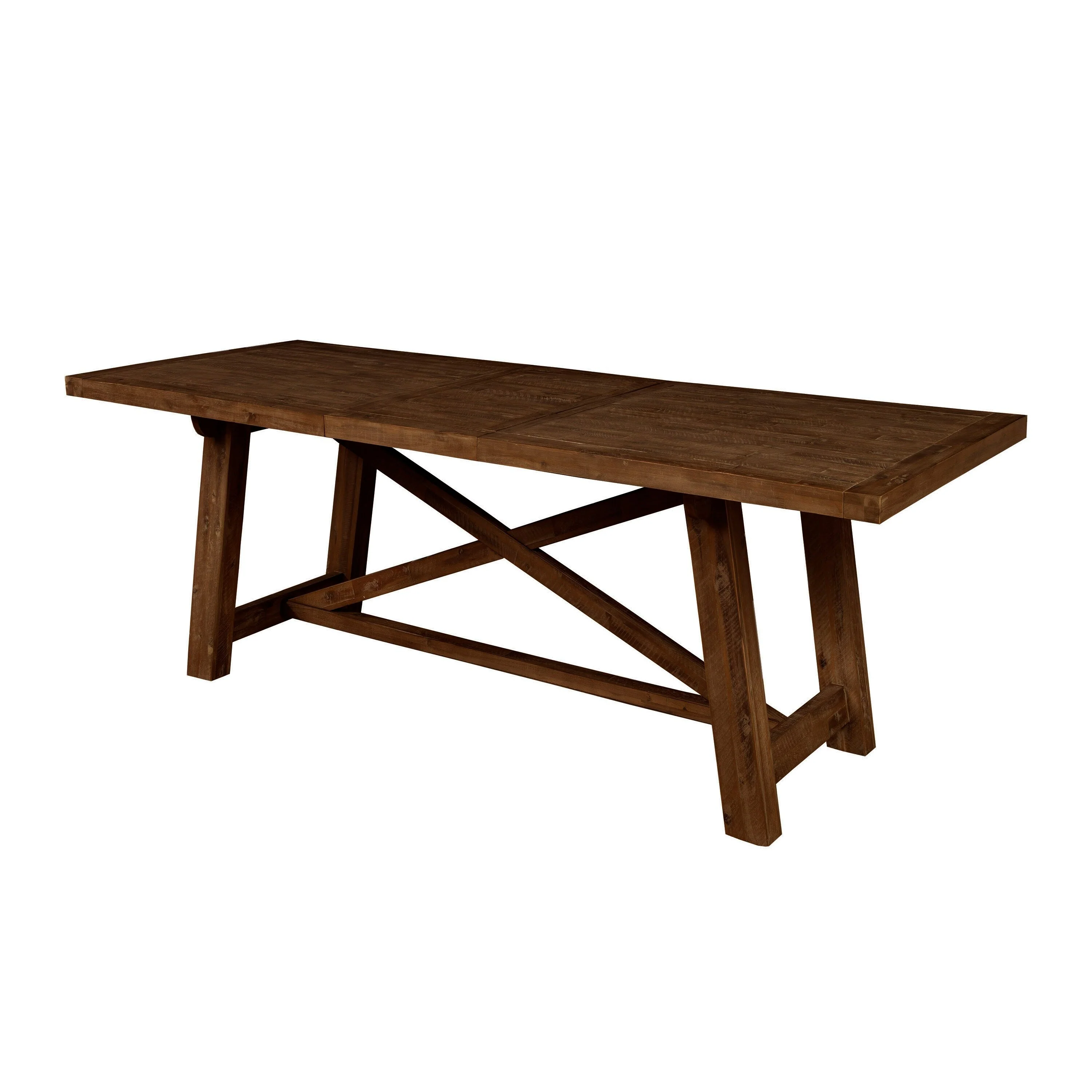 Bela Dining Table, 83-103 Inch Removable Leaf, Brown Acacia Wood