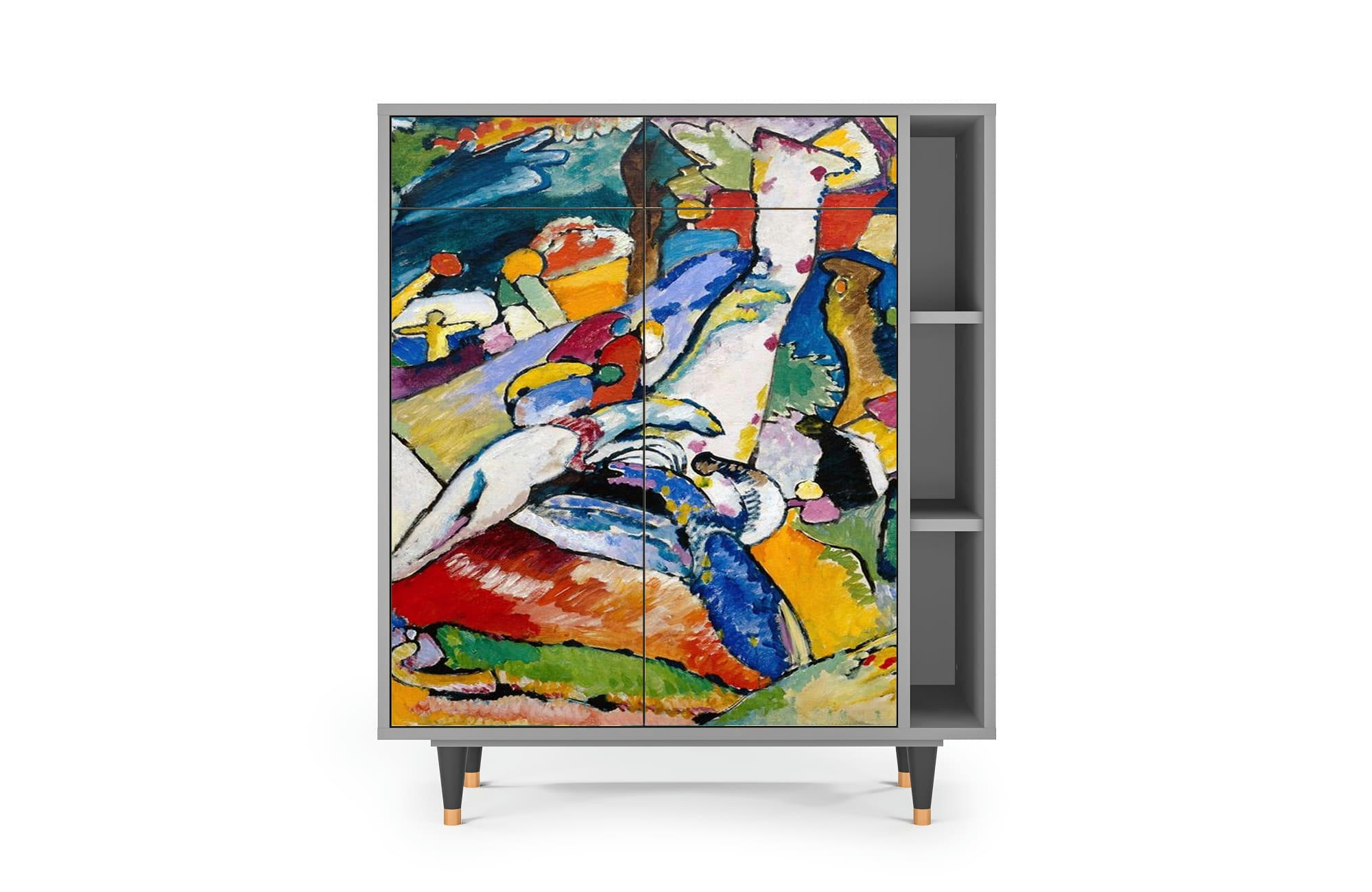 IMPROVISATION 26 BY WASSILY KANDINSKY - Buffet  multicolore 2 tiroirs et 2 portes L 94 cm