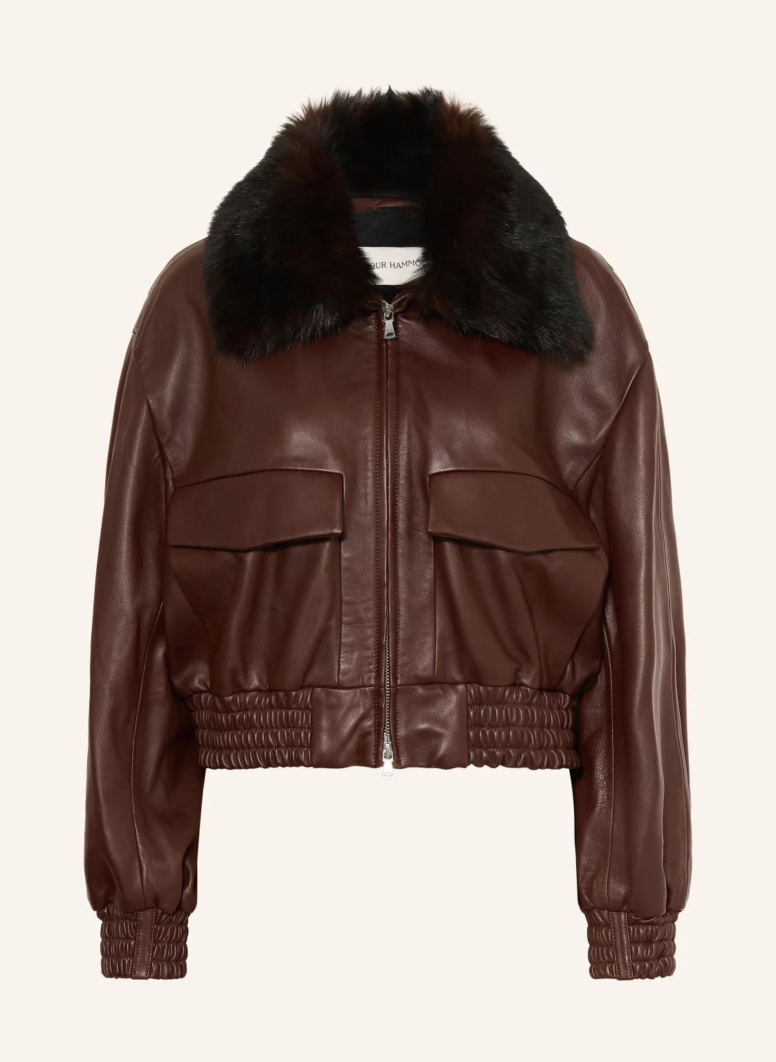 NOUR HAMMOUR Lederjacke ELLERY mit abnehmbarem Kragen