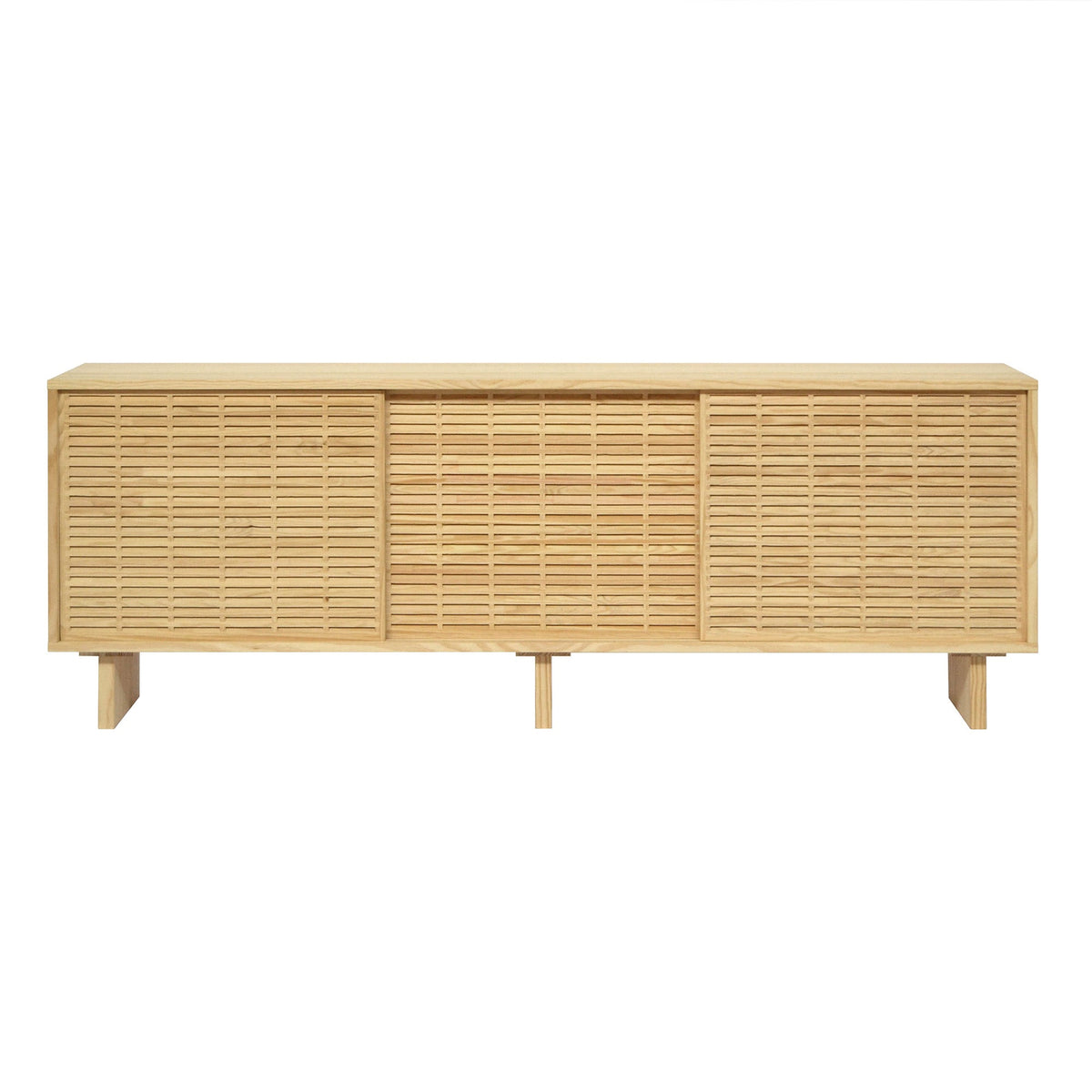 Naan Furniture Dressoir Pedrera - Natuurlijk ongelakt massief grenen - 180 cm - 3 deuren