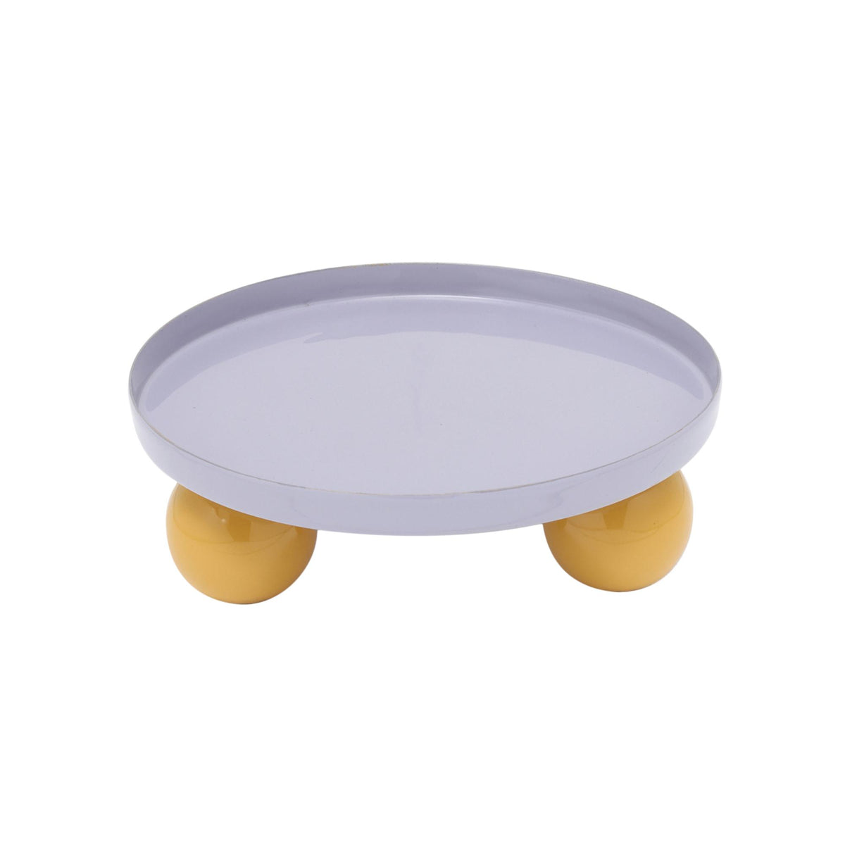 Present Time dienblad Double Funky Round - paars - Ø20cm