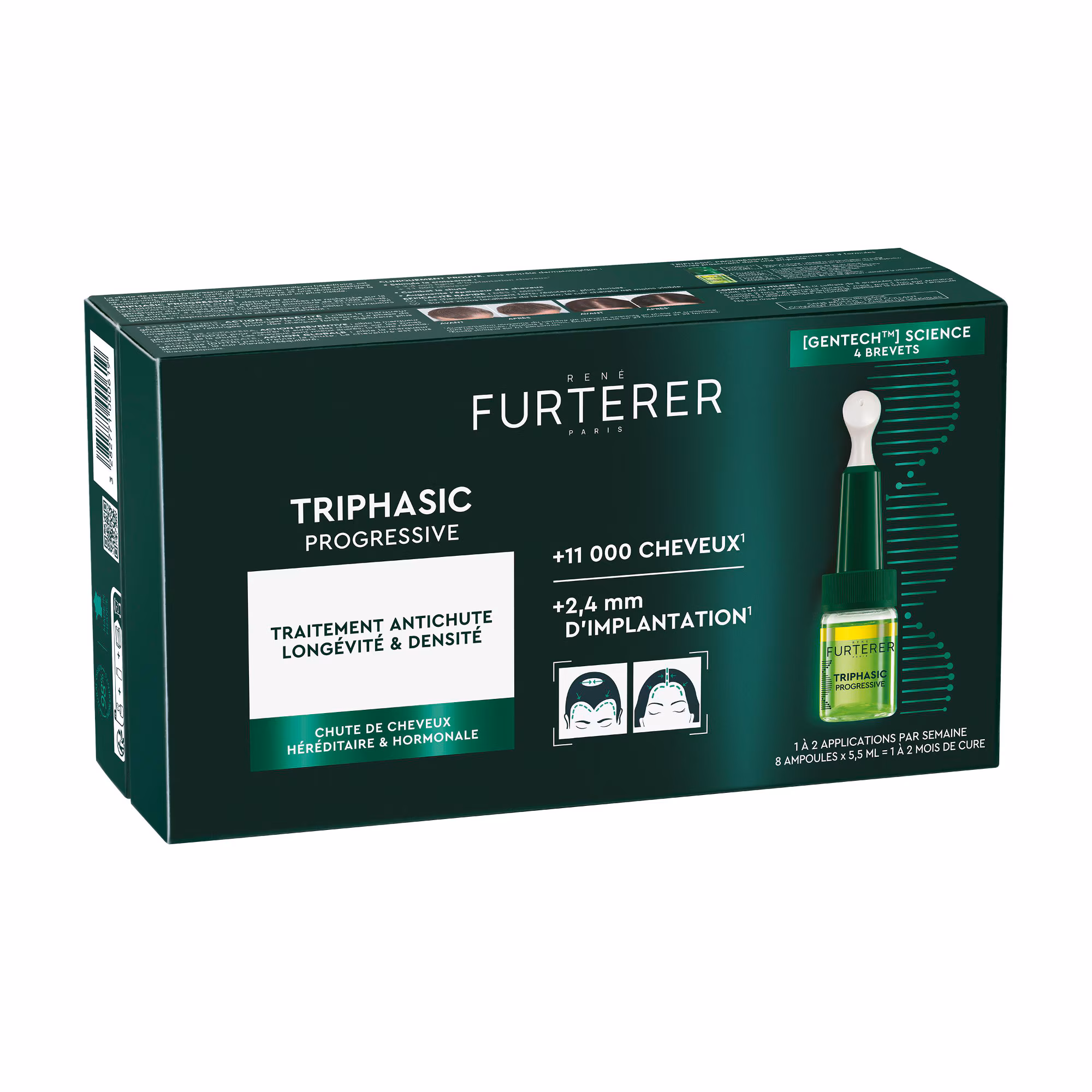 TRIPHASIC PROGRESSIVETraitement antichute longévité & densité ( x8 ampoules)