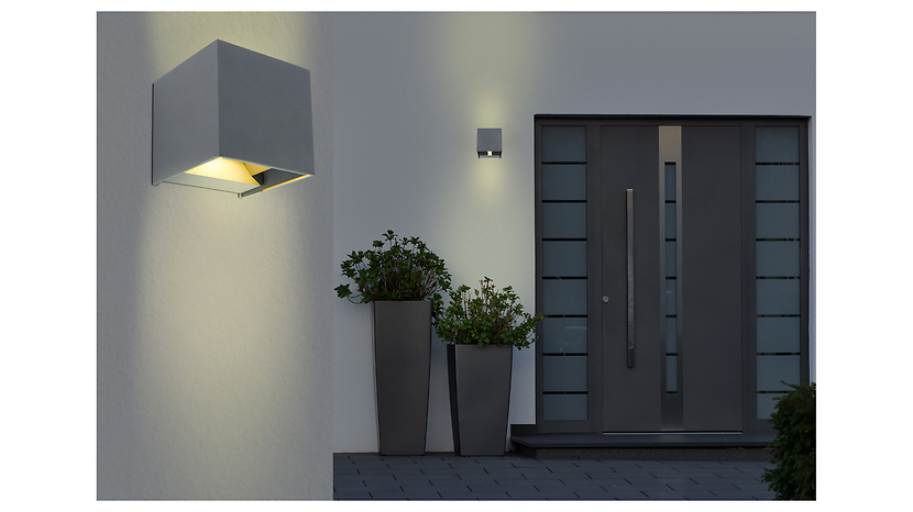 Kinkiet zewnętrzny Veronika LED aluminiowy szary