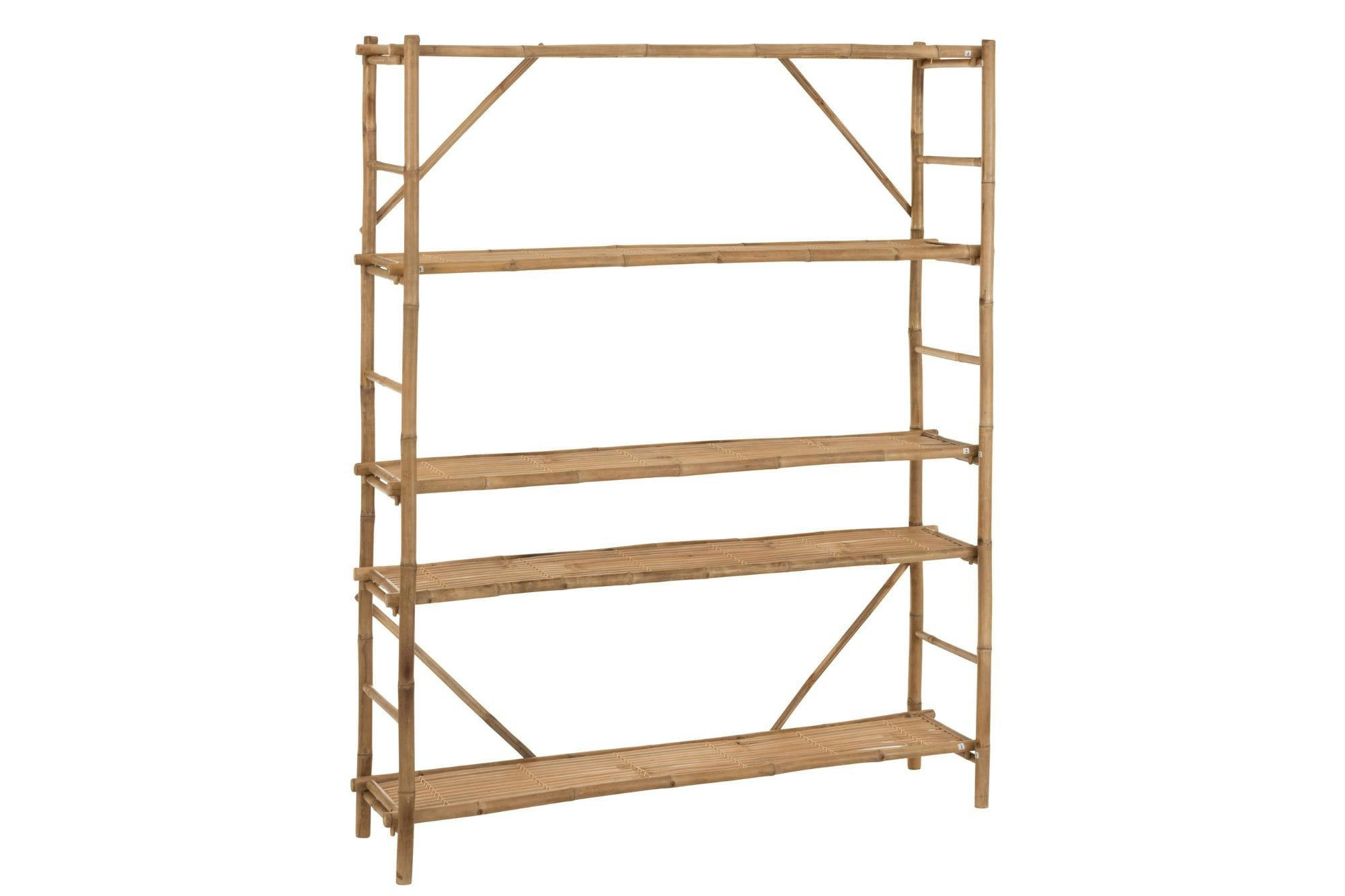 NARA - Bibliothèque en bambou naturel 5 tablettes