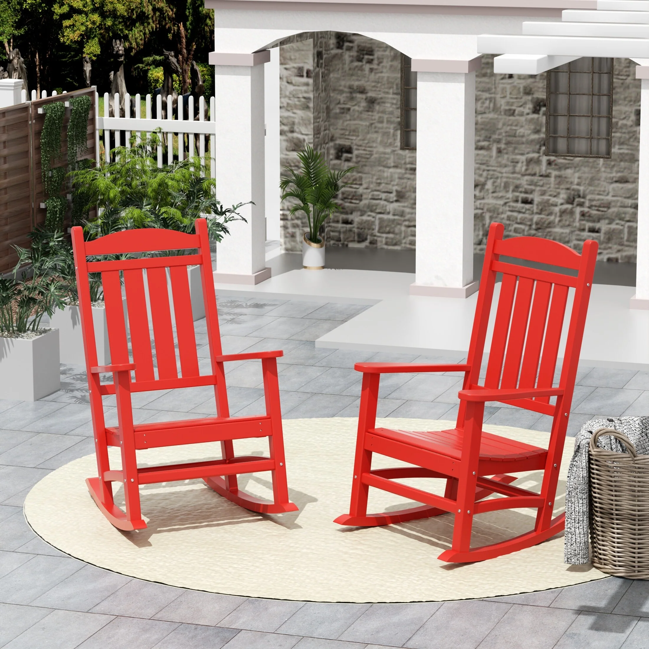 Polytrends Laguna Hdpe All Weather Outdoor Patio Rocking Chair (Set of 2)
