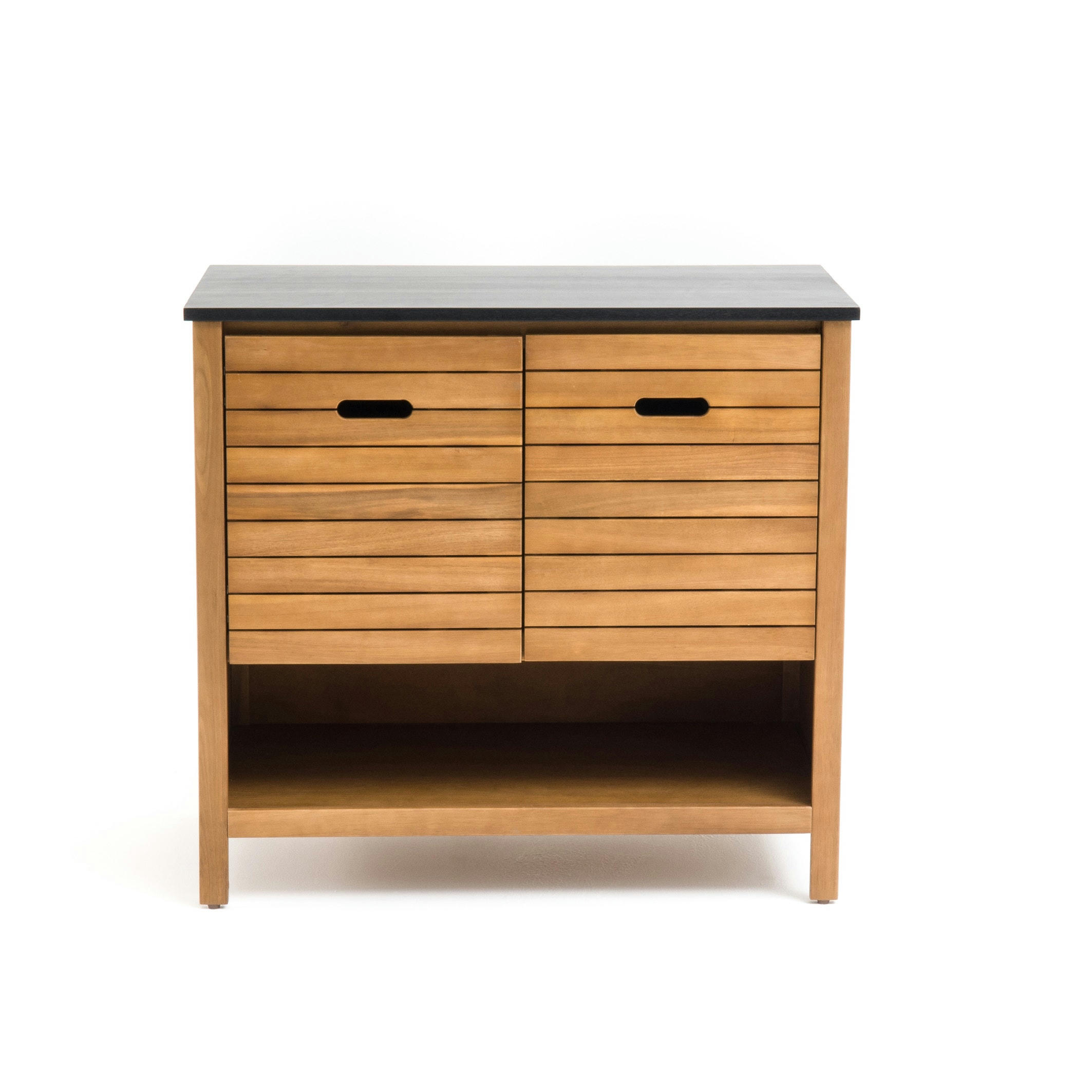 Meuble sous vasque Saturne, Acacia, 90 cm