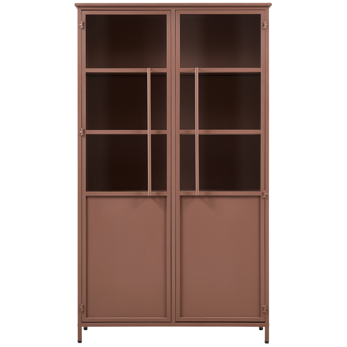 WOOOD vitrinekast Exhibit - Metaal - Tan - 170x99x44