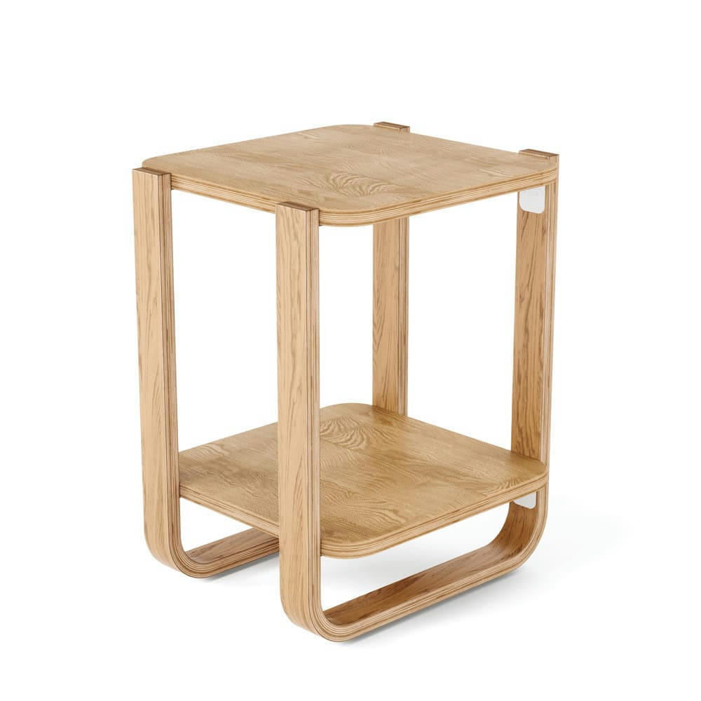 BELLWOOD - Table d'appoint en bois naturel 53x42cm