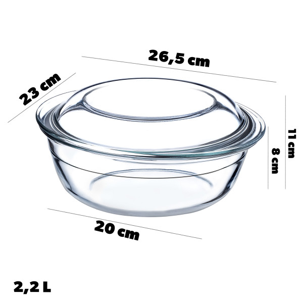 KADAX naczynie żaroodporne okrągłe 2,2L 265x231x11