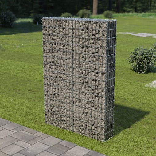 NNEVL Gabion Wall with Covers Galvanised Steel 100x20x150 cm