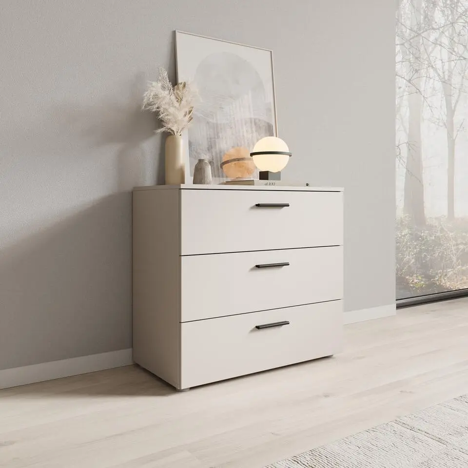 Meubella - Isandro - Ladekast - Beige - 80x41x74 cm