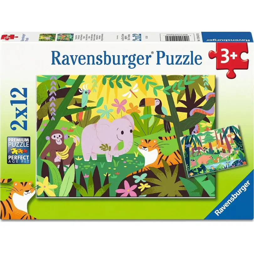 Puzzle 12-teilig Freundliche Tierfreunde