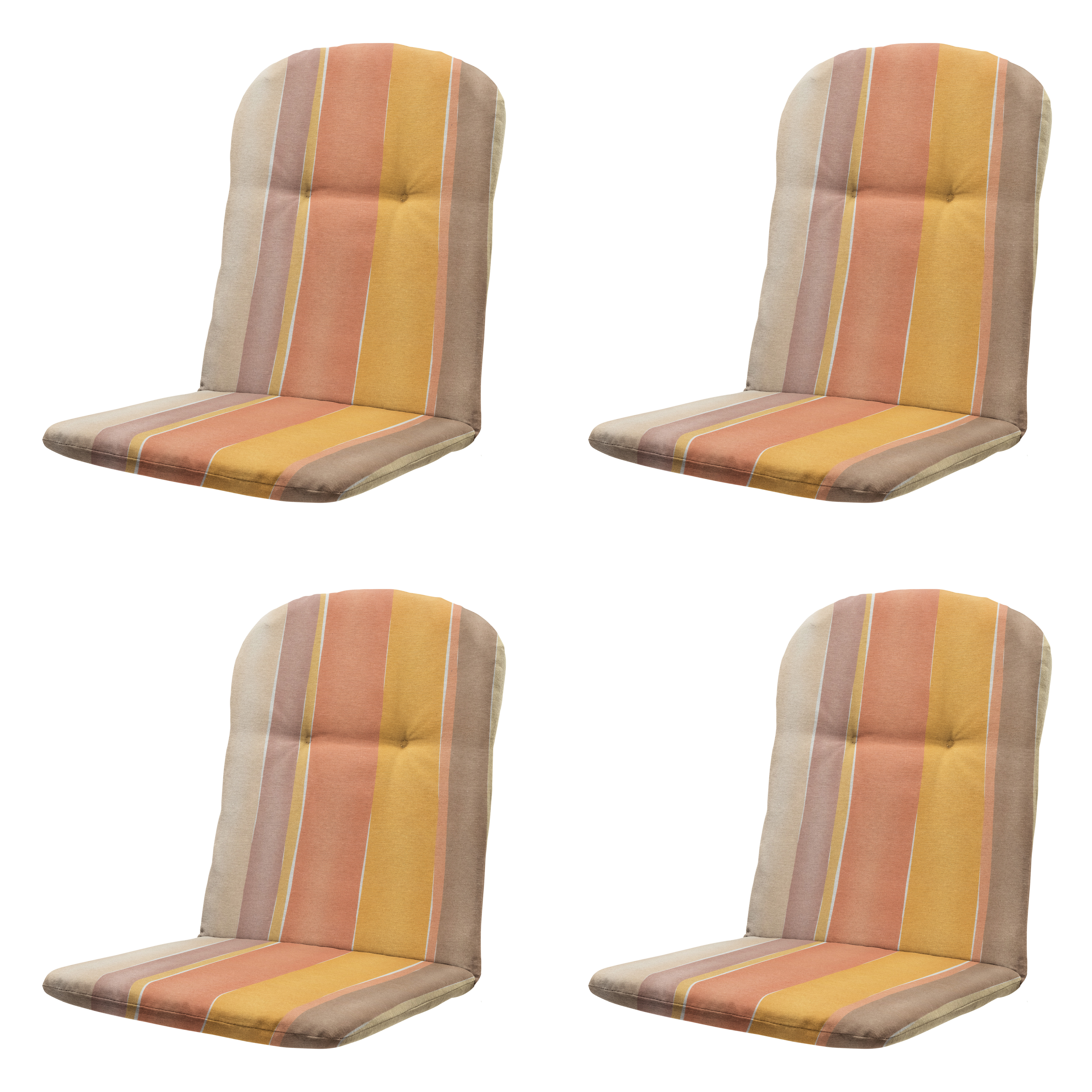 Madison kuipstoelkussen hoge rug Nox - mulitkleur - 96x45x3,5cm - set van 4