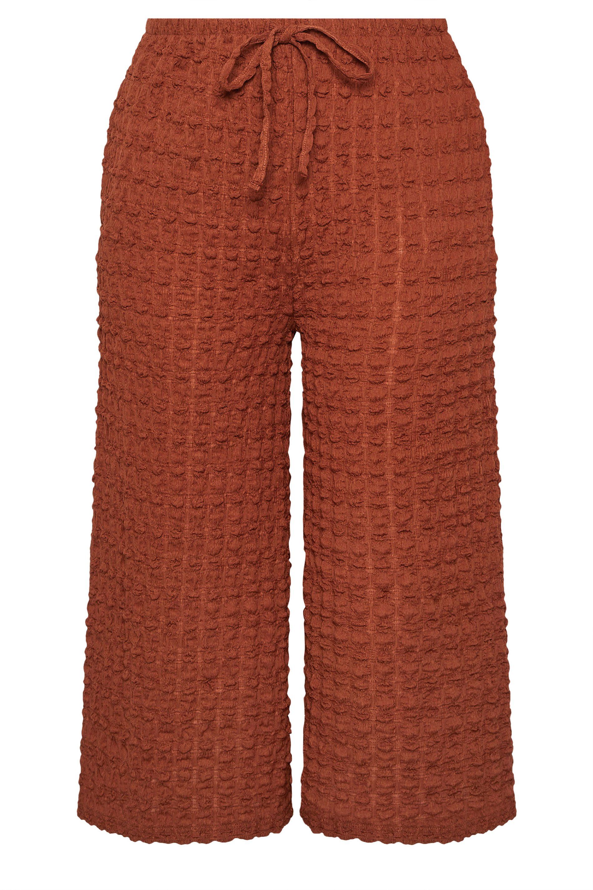 Yours Bubble Textured Cropped Trousers