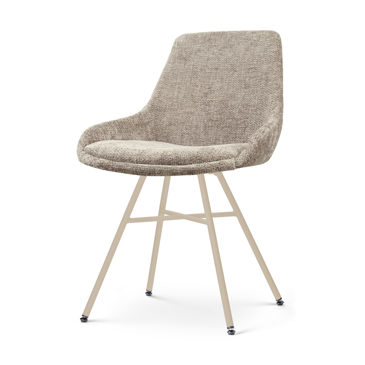 Nolon Noa-Isa eetkamerstoel bruin - beige onderstel