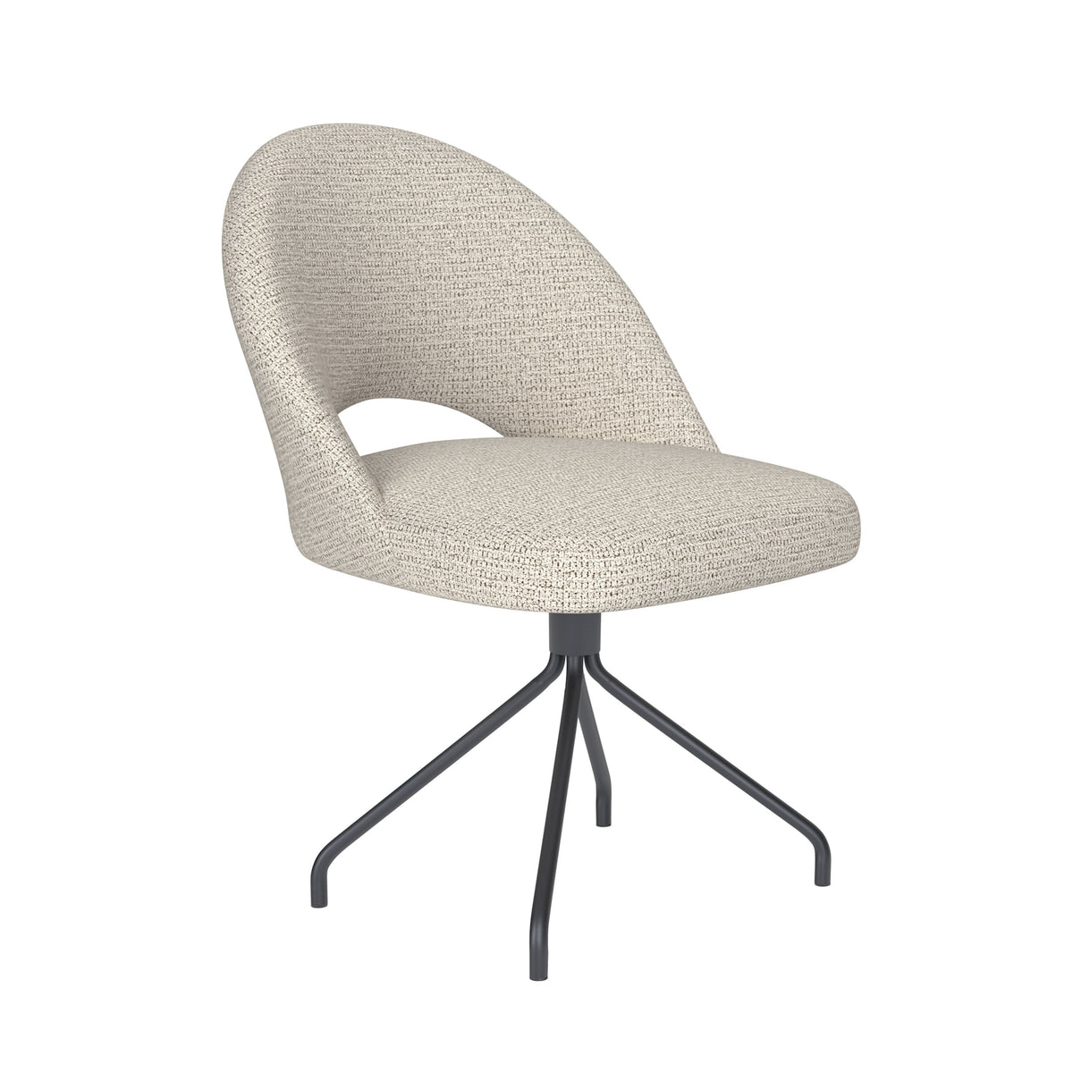 Housecraft Living Mick Eetkamerstoel Draaibaar Metaal Spider Off-White - Beige