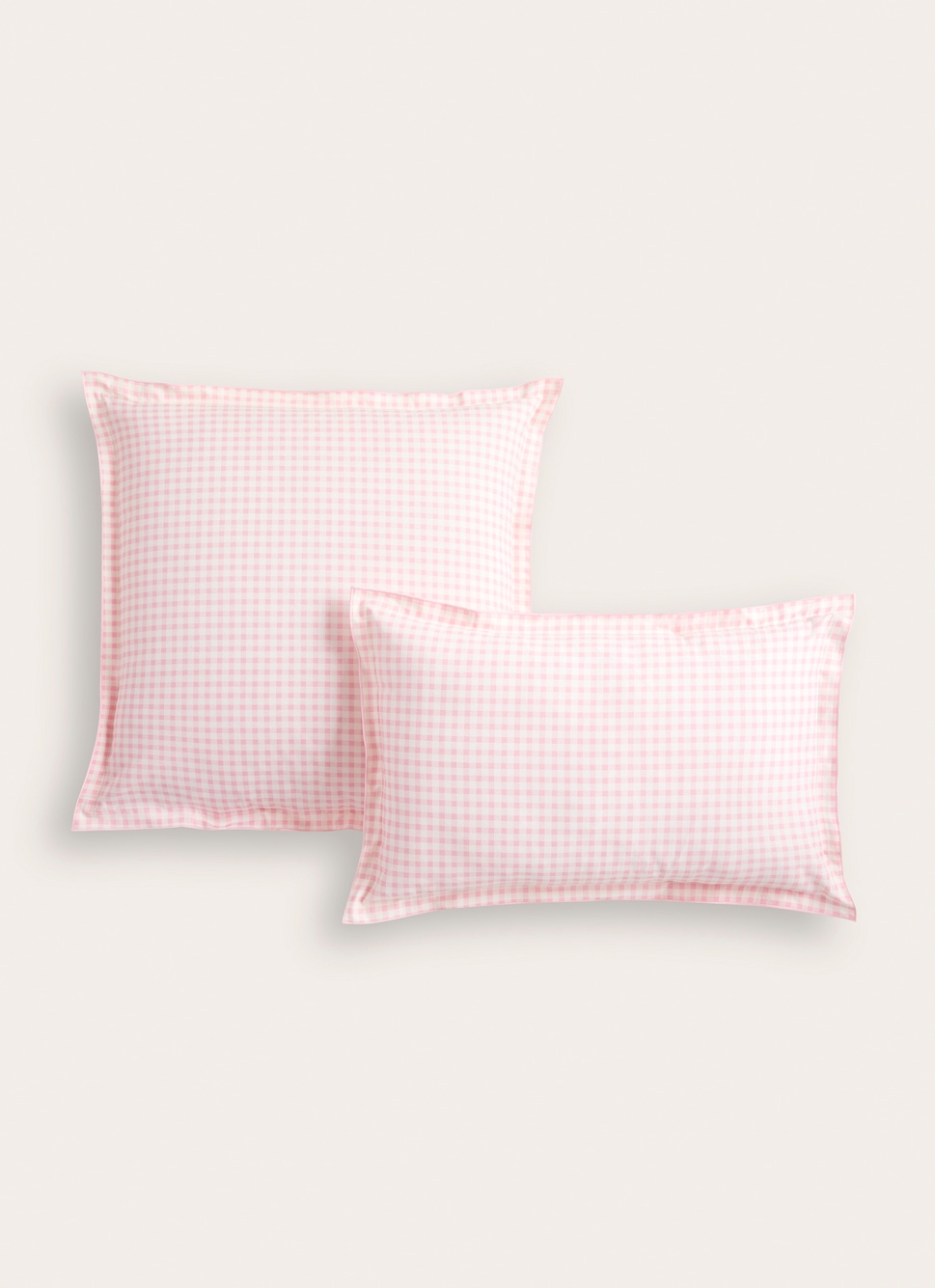 TAIE D'OREILLER ENFANT MOTIF VICHY GINGHAM ROSE