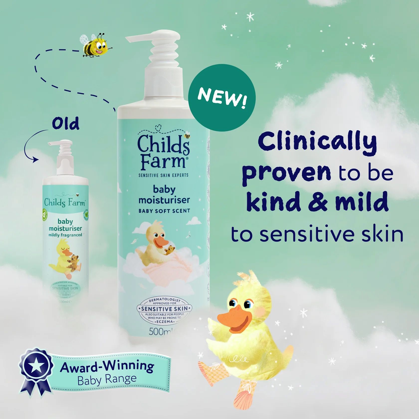 Child's Farm Baby Moisturiser Soft Scent 500ml