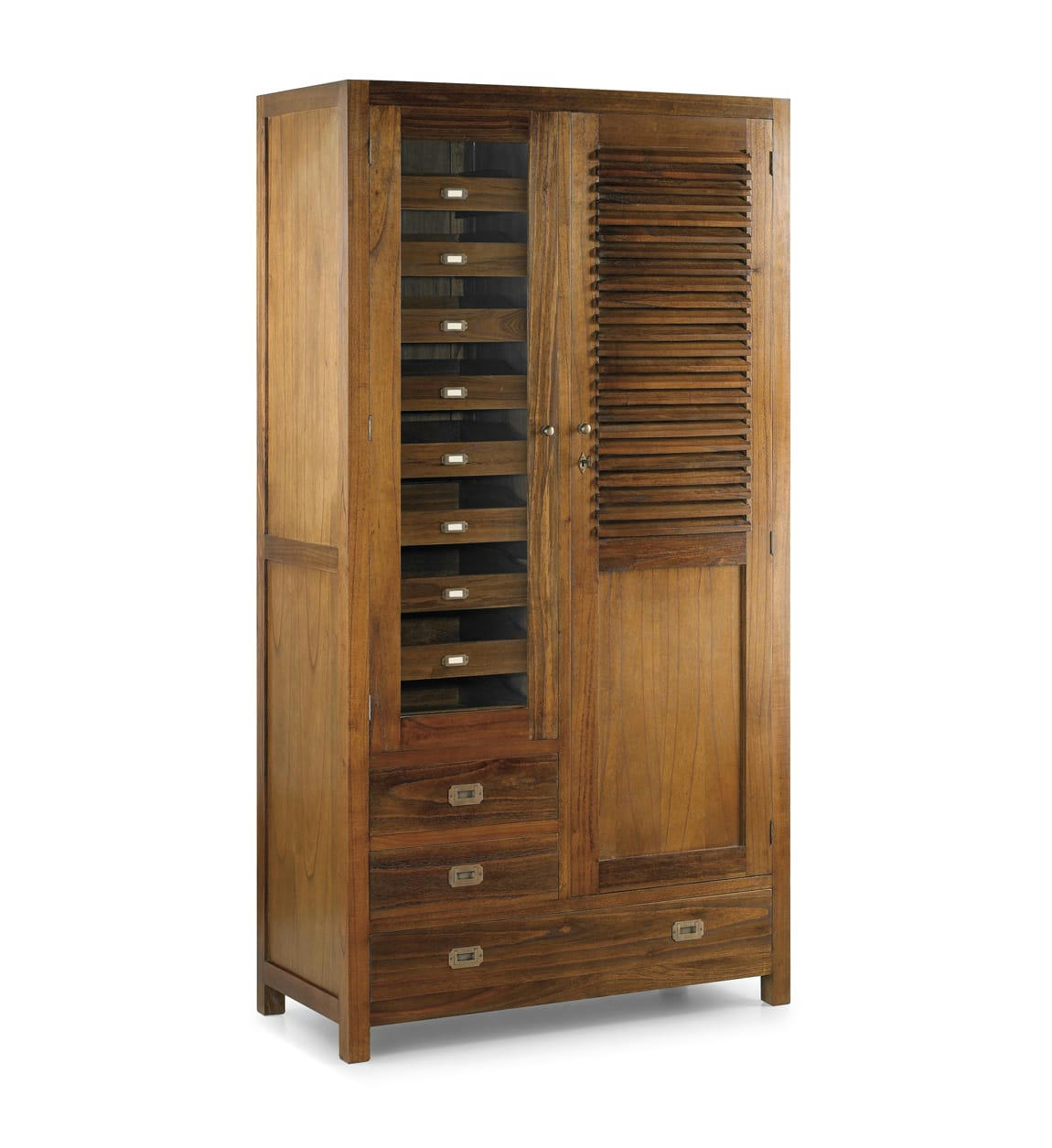 STAR - Armoire en bois de mindi marron 3 tiroirs H200