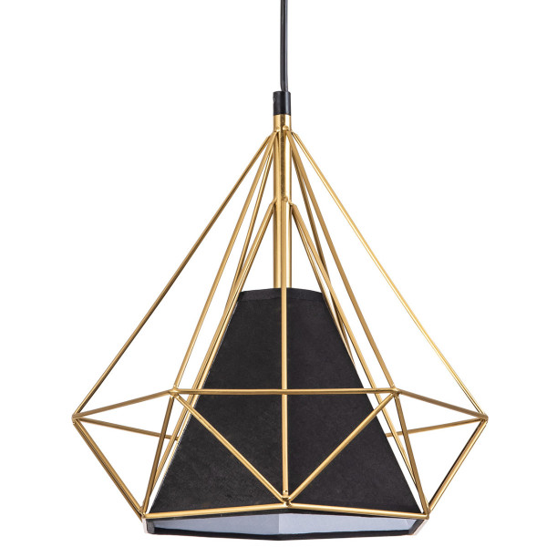 Lampa wisząca złoto-czarna HIRA1xE27x20W wym: 120x28x28 cm Polux