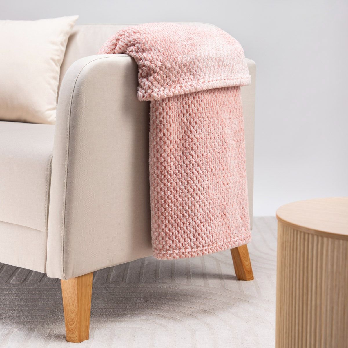 Koc GALEN gruby różowy 150x200 cm