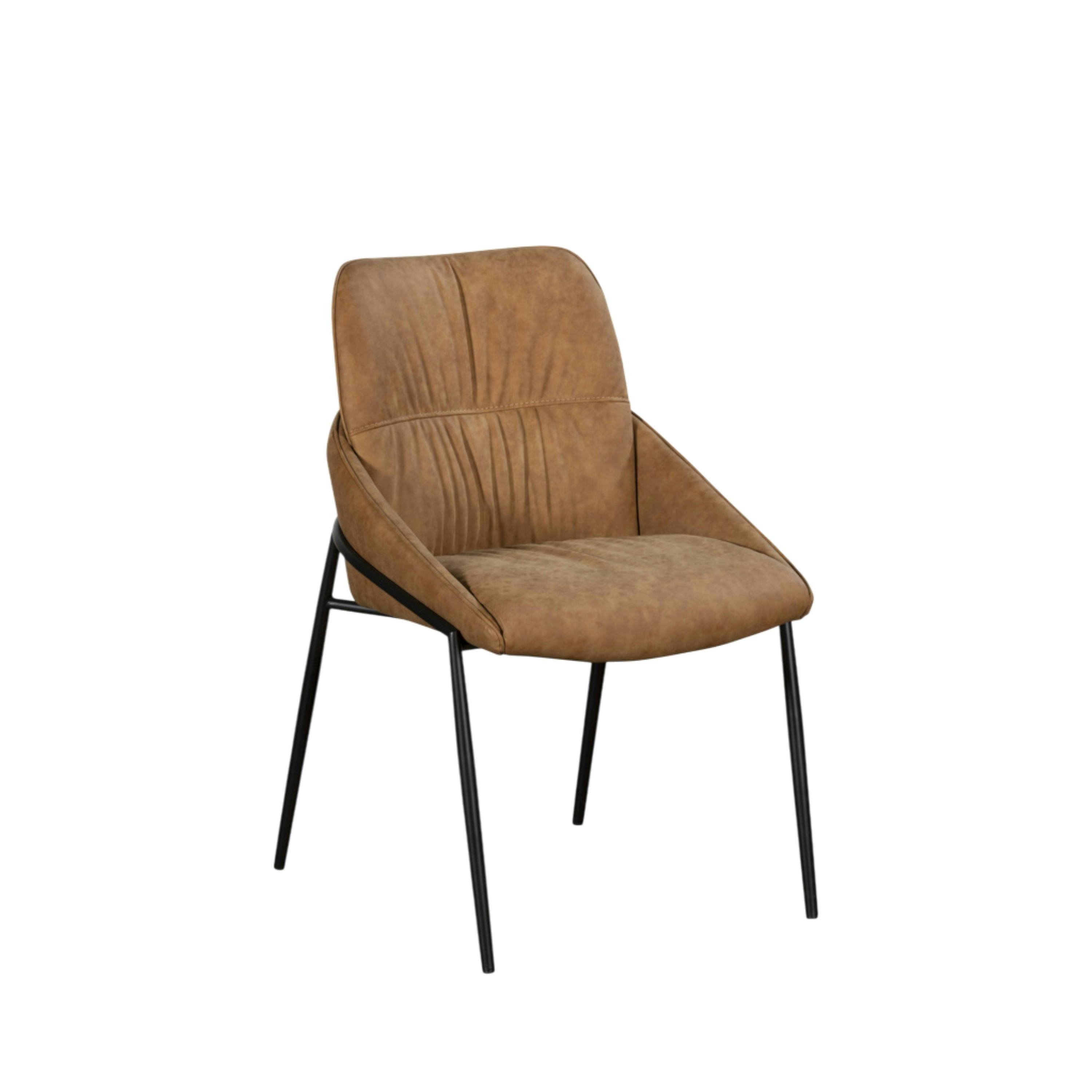 Chaise camel à dossier plissé (lot de 2) OKA