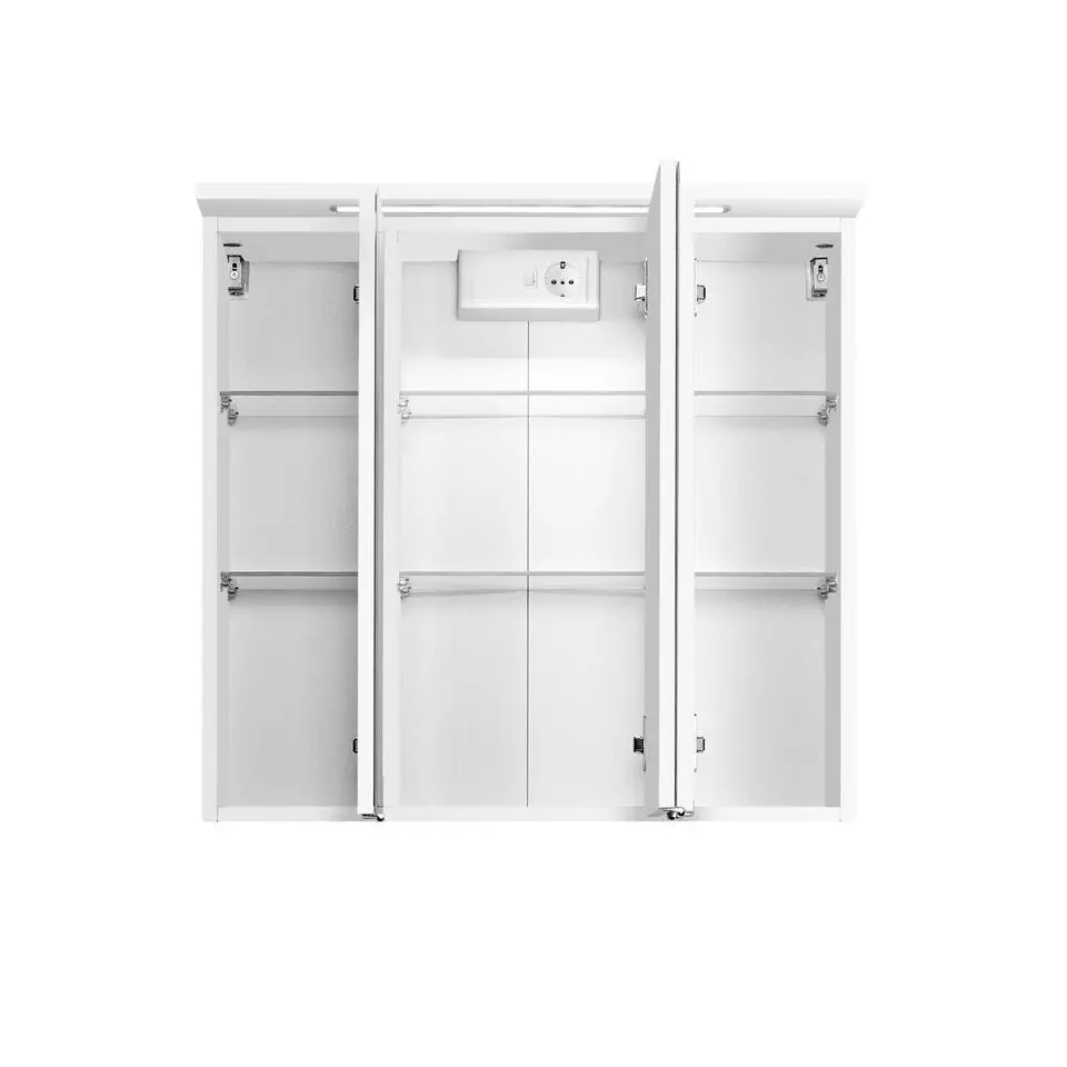 Spiegelkast Bobbi 70cm model 1 3 deuren & ledverlichting - wit