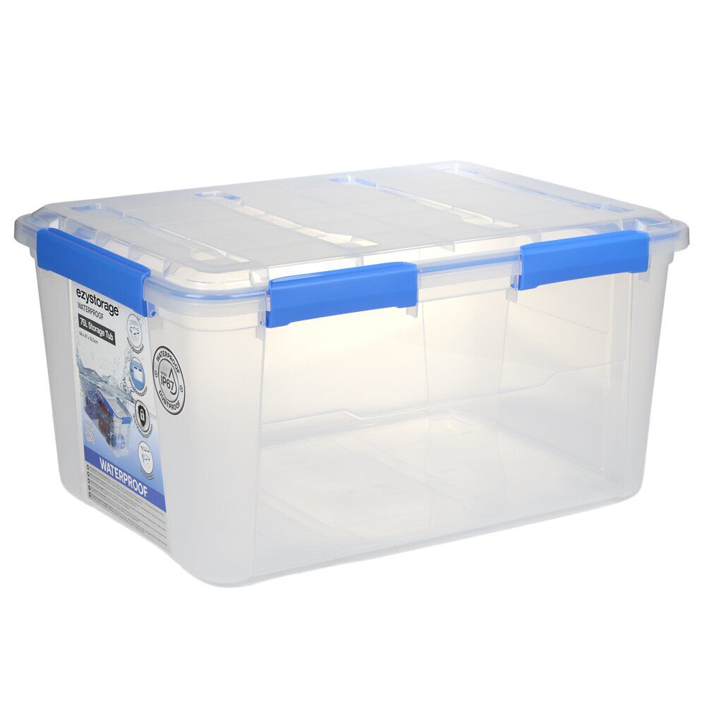 BoÎte de rangement 75L hermétique étanche transparente
