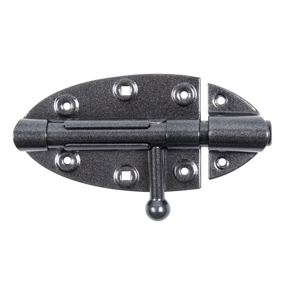 Bolzenriegel, aus Stahl, 72 mm Breite, schwarz glänzend