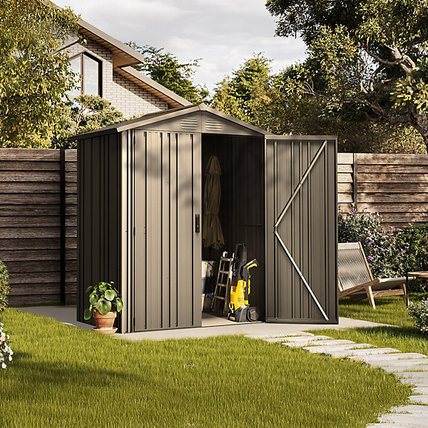 Abri de Jardin Métal Pioneer Y20 - Structure autoportante IronCore - Toit robuste -Serrure avec clé incluse - 1,14 m²