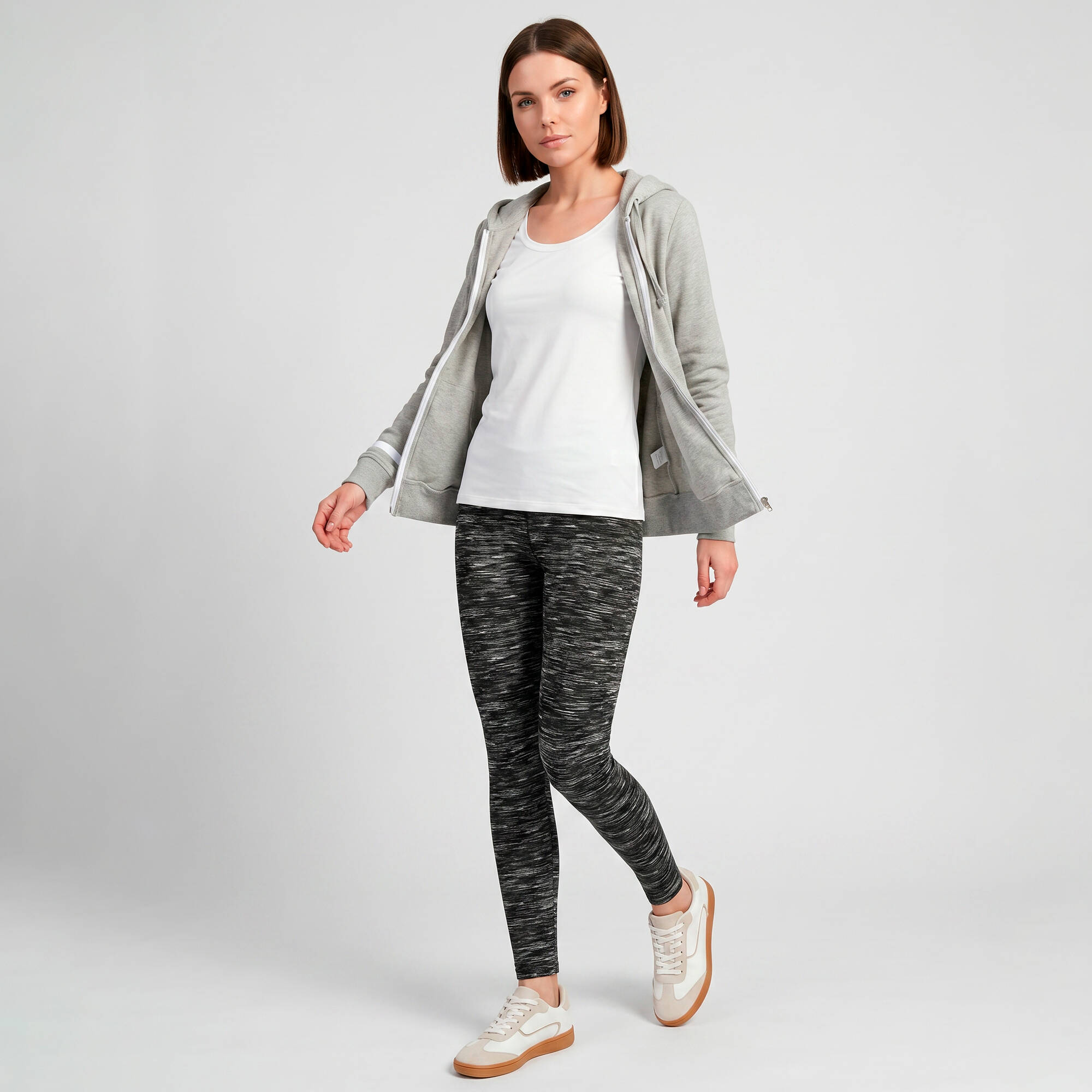Veste bicolore zippée molleton gratté