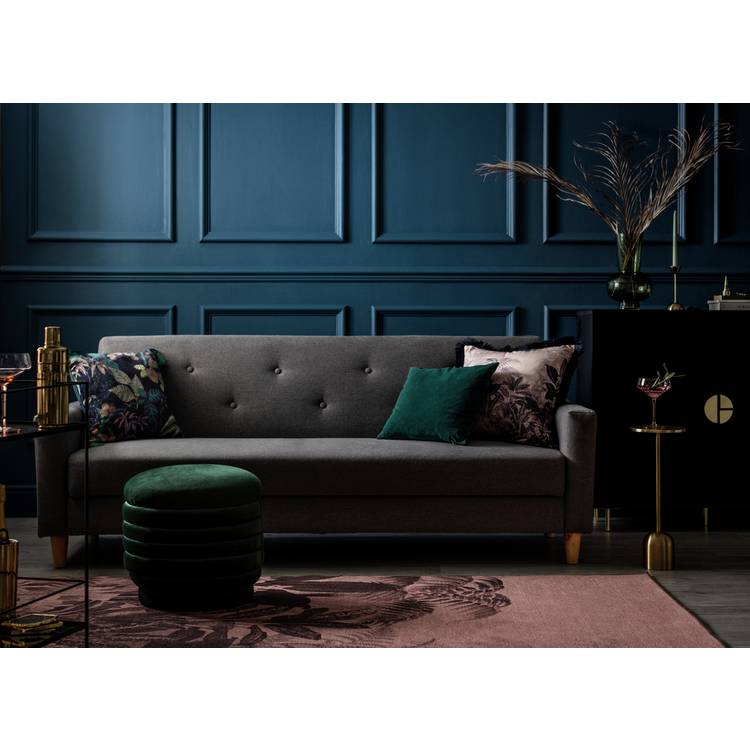 Habitat Brooks Fabric 3 Seater Clic Clac Sofa Bed - Grey