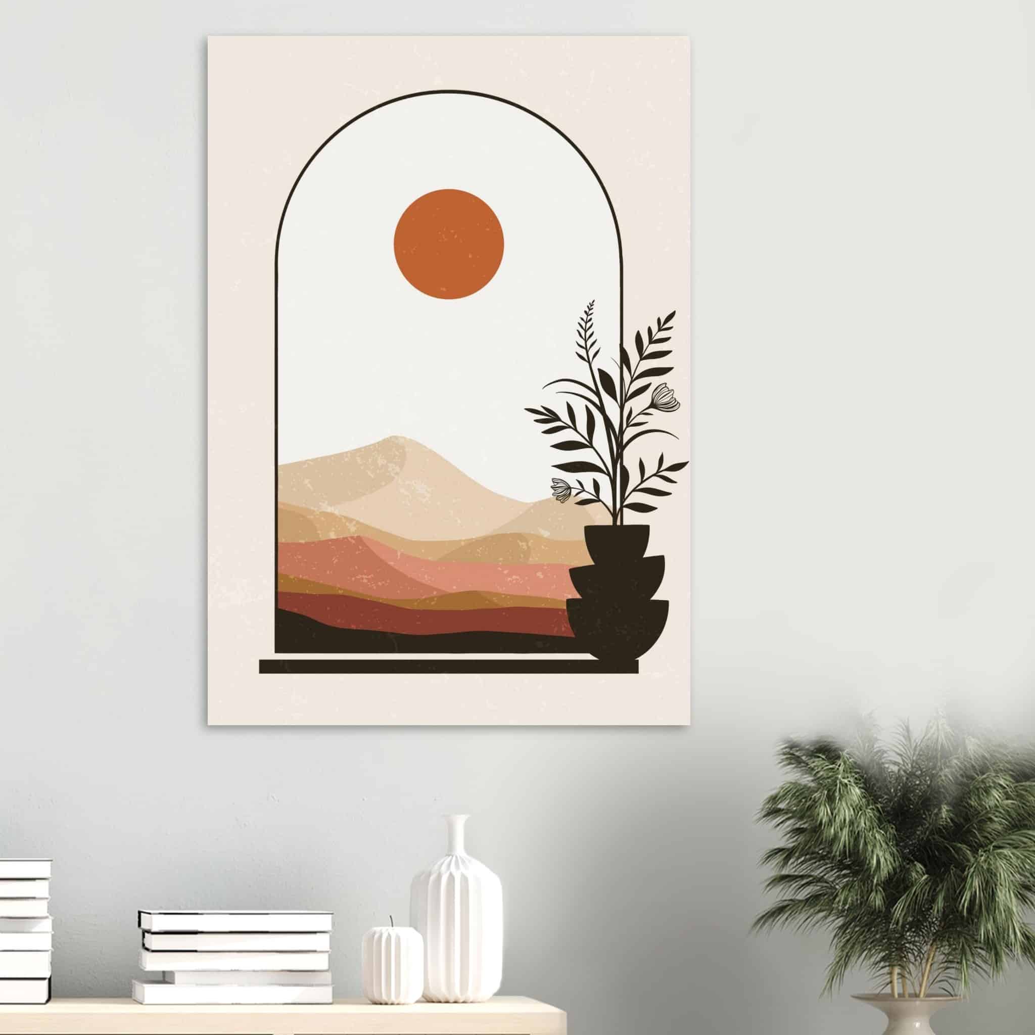 Artfulprints Poster Boho – Serene horizon  - 70x100 cm - Meerkleurig