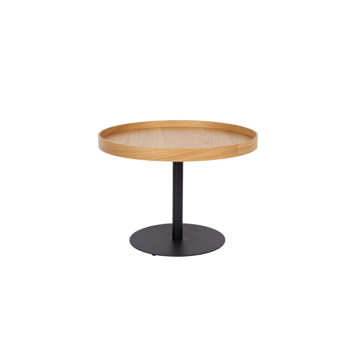 Housecraft Living Yuri Bijzettafel Rond 56x56 cm Hout Eiken - Bruin