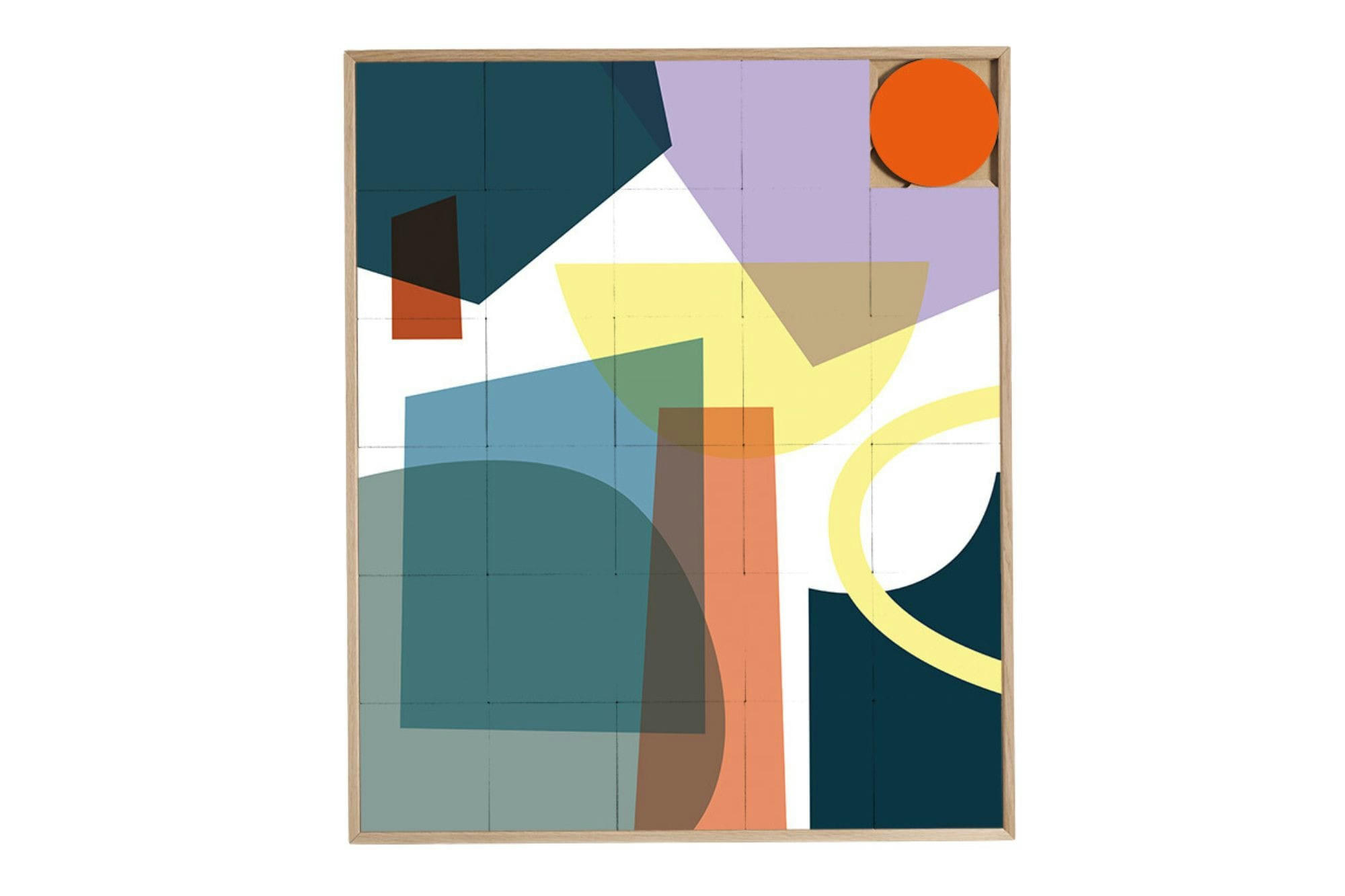 KALIO - Tableau en bois taquin street art graphique  63 x 78