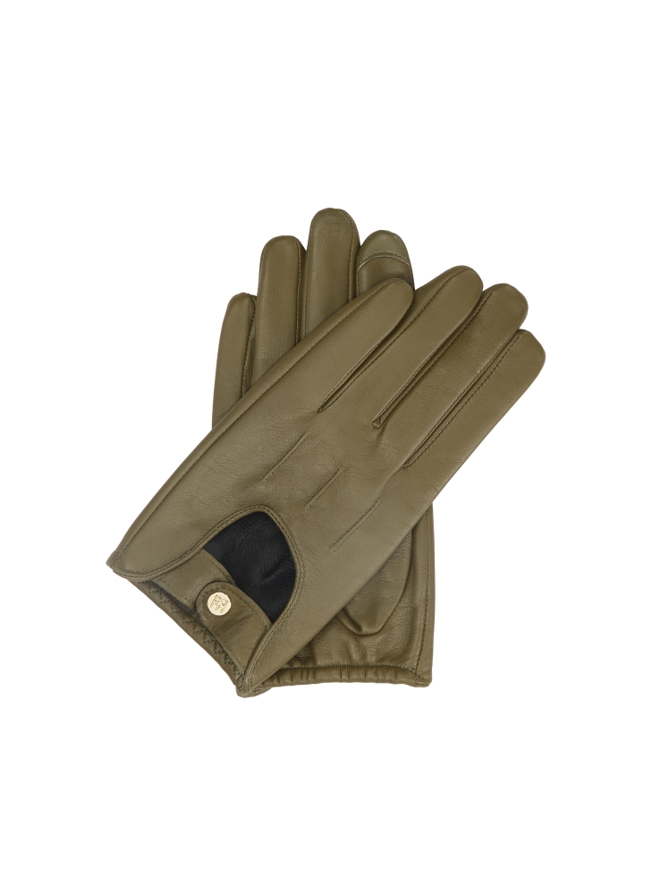 Cutout leather gloves