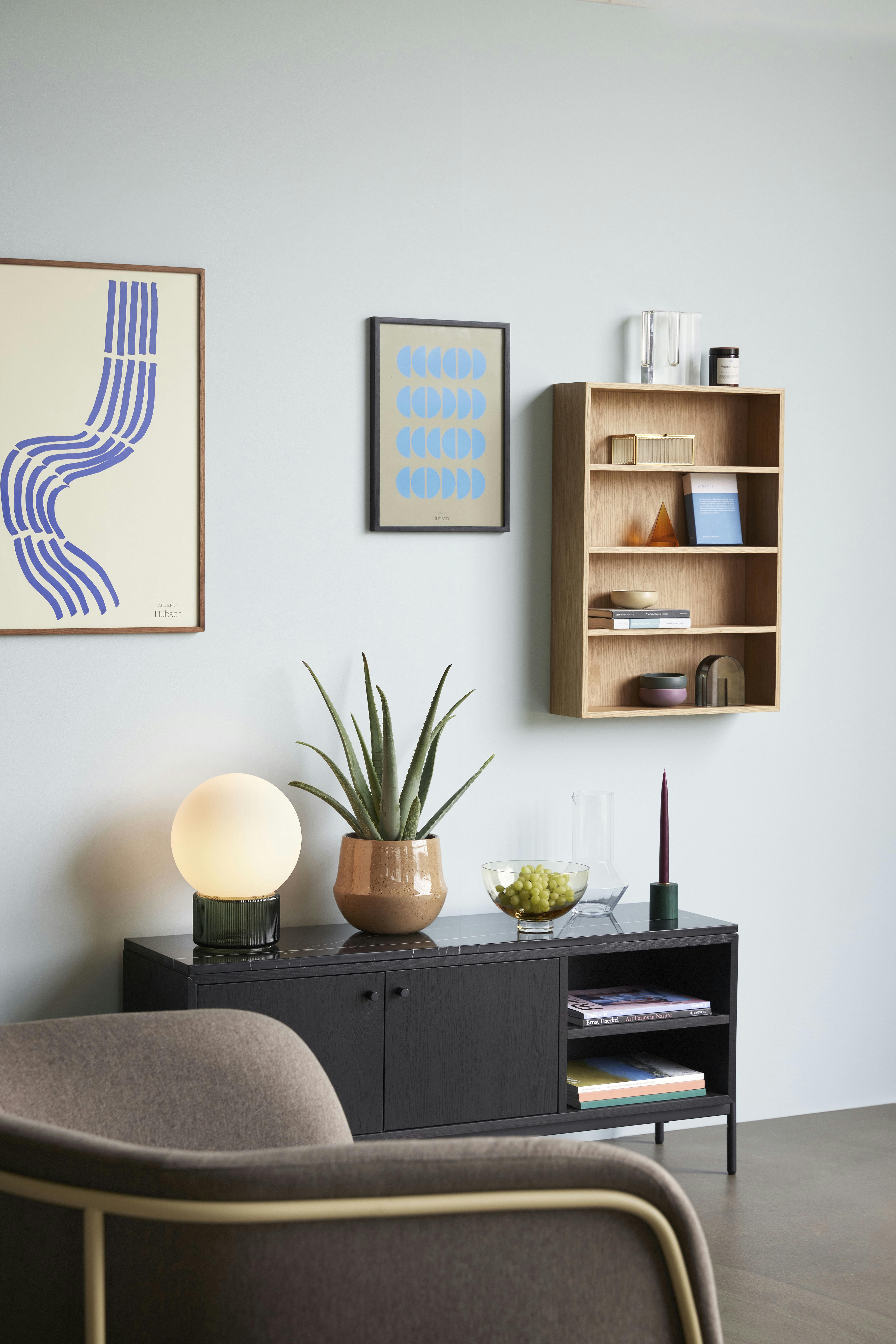 SPHERE - Lampe de table en verre vert