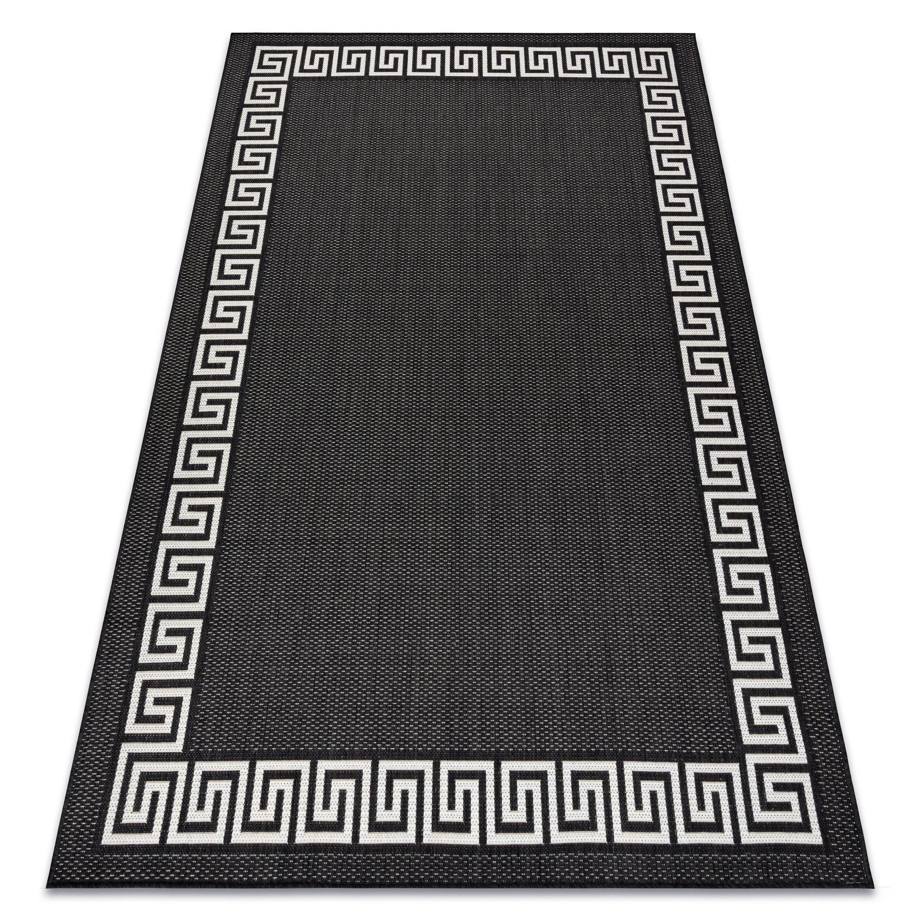 Dywan SZNURKOWY SIZAL FLAT 49373690 Grecki czarny / krem 80x150 cm