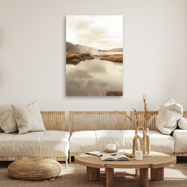 Feeby Obraz na płótnie, Parujące jezioro 40x60