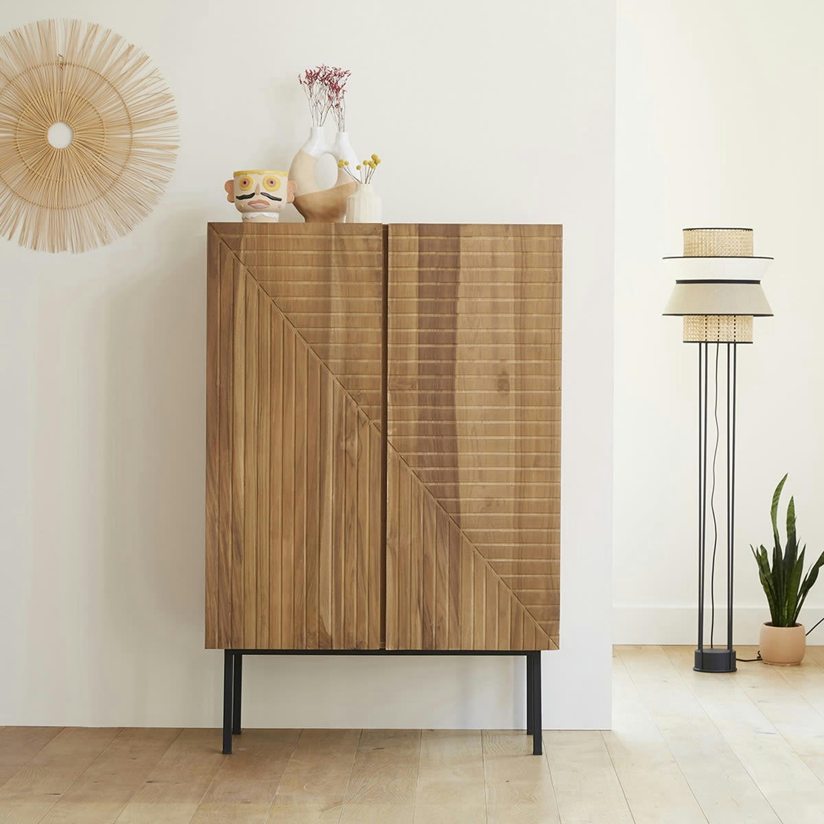 PORTLAND - Armoire en teck massif