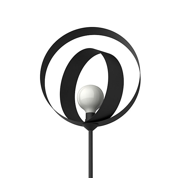 LUMICOM - NUCLEO Lampadaire, 1X E27, max 42W, métal, noir mat, D.40cm H.170cm