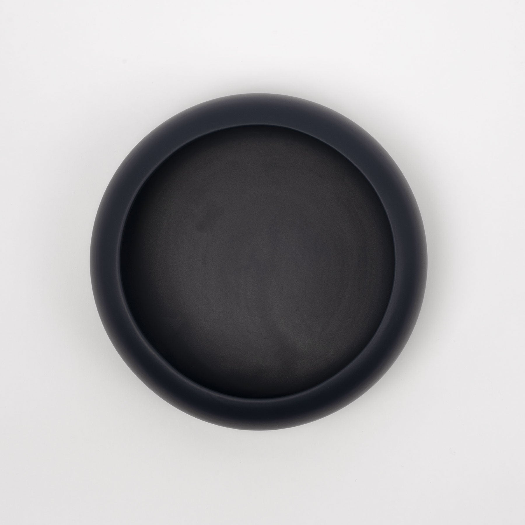Dark Blue Rounded Rim Decorative Bowl