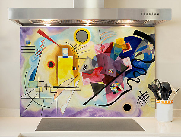 Crédence cuisine fond de hotte Wassily Kandinsky - Alu composite - L 90 cm x H 50 cm - MaCrédenceDéco