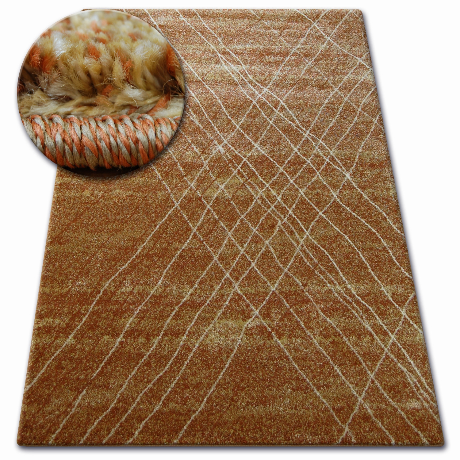 Dywan SHADOW 9367 rust / gold 80x150 cm